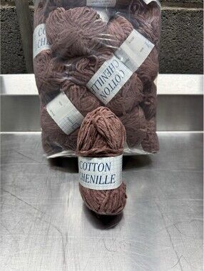 Crystal Palace Yarn Cotton Chenille Shade 9024 Mauve 15 Skein Lot